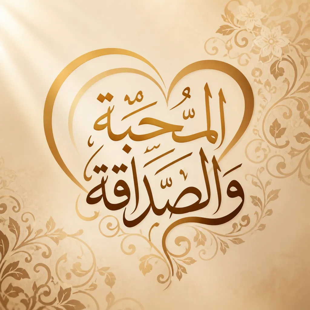 Arabische Schriftmuster symbolisieren die Bedeutung von Habibi als Ausdruck von Zuneigung
