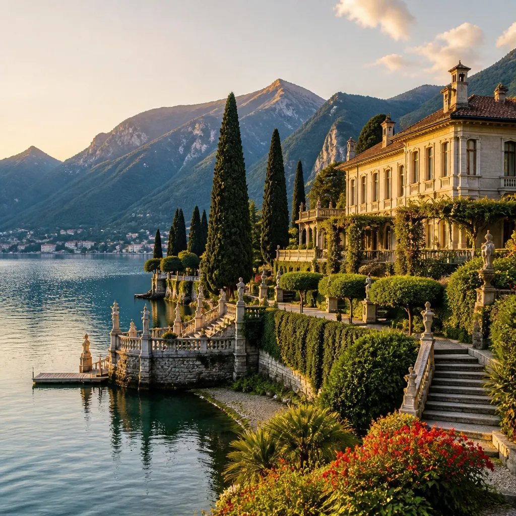 Luxuriöses Anwesen am See als Symbolbild fuer Vermoegen und Immobilienbesitz